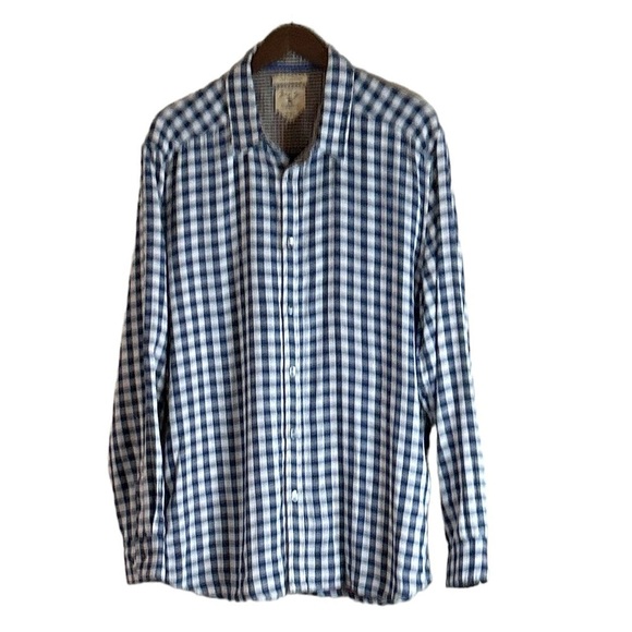 Gilded Age Men's Checkered Long Sleeve Shirt Plaid Flannel Button Front Size XXL - Picture 6 of 6